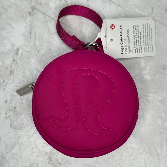 Lululemon Logo Coin Pouch Ripened Raspberry Pink RARE NEW with Tags - Picture 9 of 9